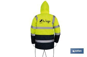 High visibility parka | Available sizes from S to XXXL | Yellow and blue - Cofan